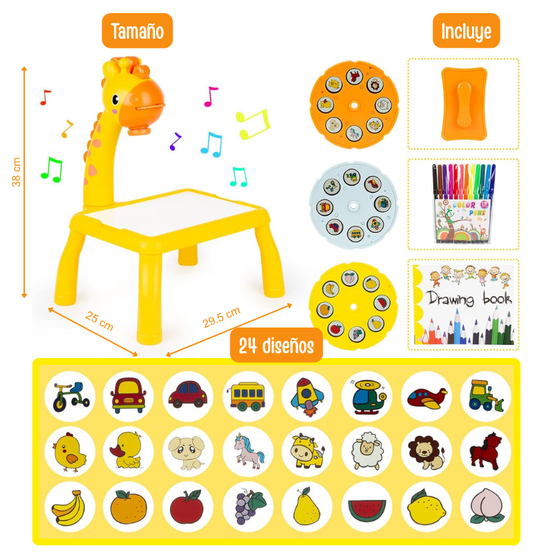 Mesa de Dibujo Infantil con Proyector | Estimula la Creatividad de tus Hijos