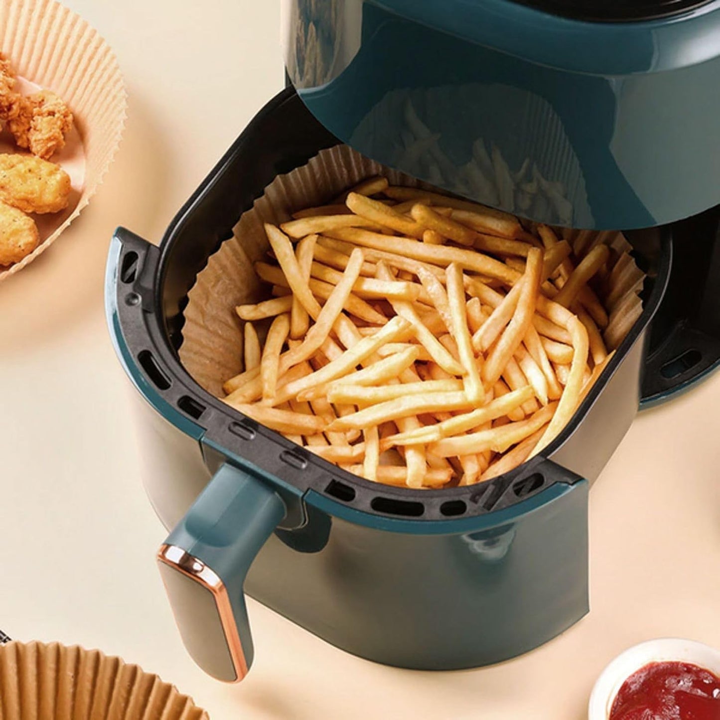 Papel para Airfryer Antiadherente – Pack de 50 Unidades