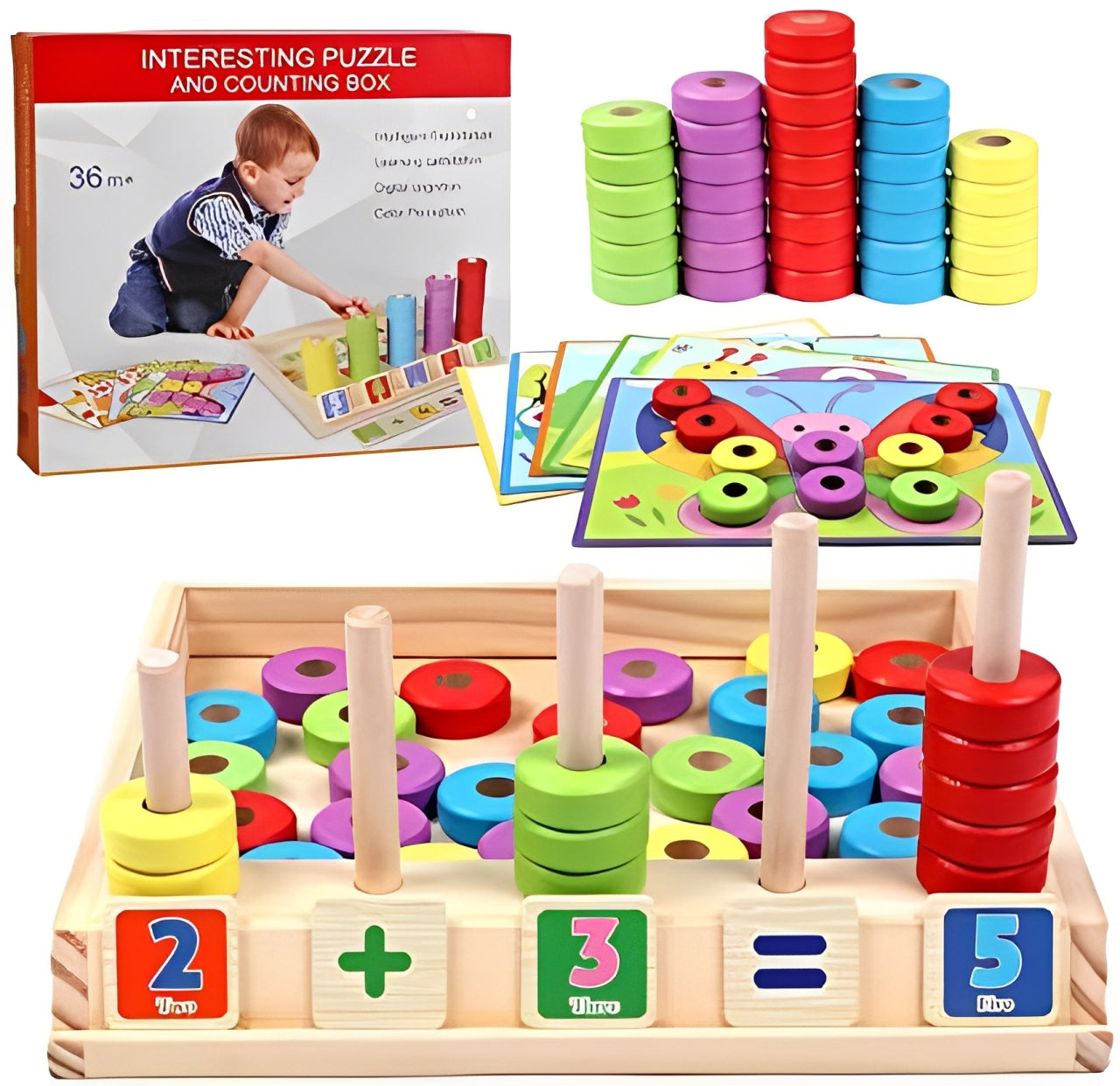 Juego Didáctico de Madera – Aprendizaje y Diversión para Todas las Etapas