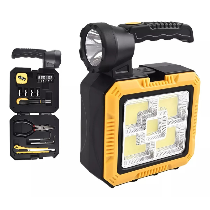 Lámpara Solar LED Multifuncional ECOPOWER EP-8149 + Kit de Herramientas