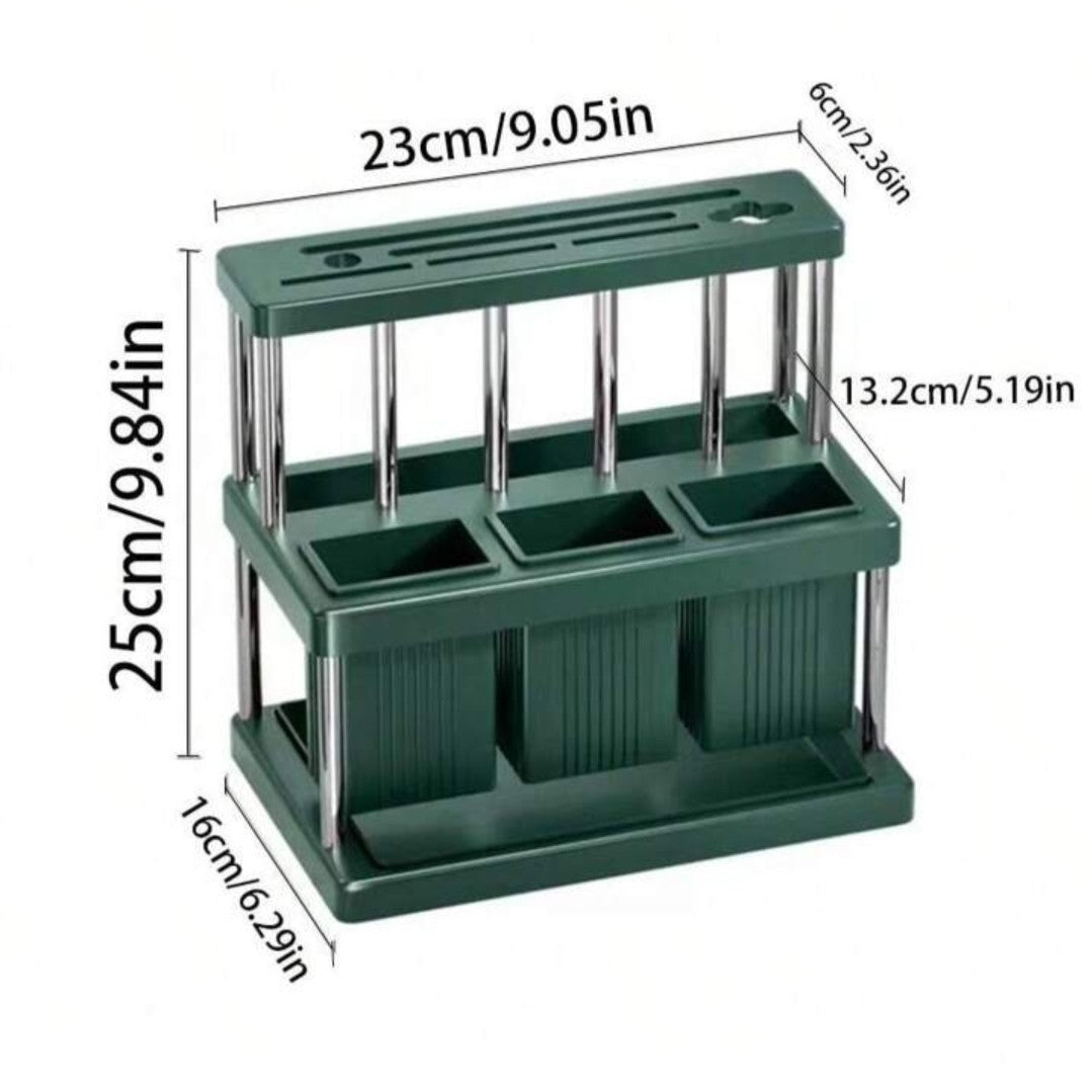 Organizador Multifuncional de Cuchillos y Cubiertos para Cocina