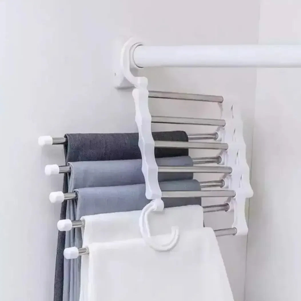 Percha Múltiple para Pantalones – Organizador de Armario | Ahorra Espacio y Mantén tu Ropa Ordenada