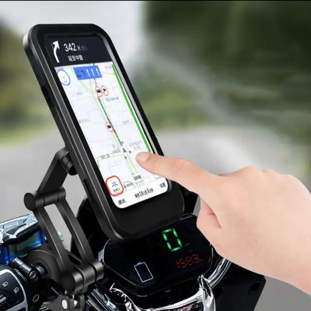 Soporte de Celular para Bicicleta y Moto 360° Impermeable con Funda Protectora