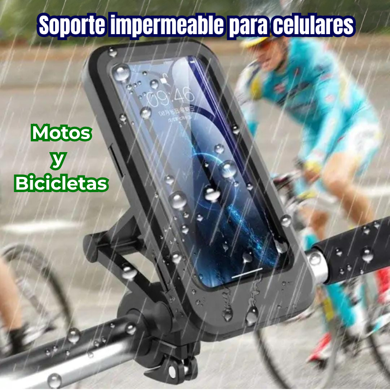 Soporte de Celular para Bicicleta y Moto 360° Impermeable con Funda Protectora