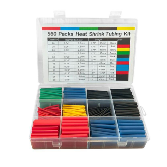 Set de 560 Tubos Termorretráctiles – Mangas Aislantes Multicolores para Reparación de Cables