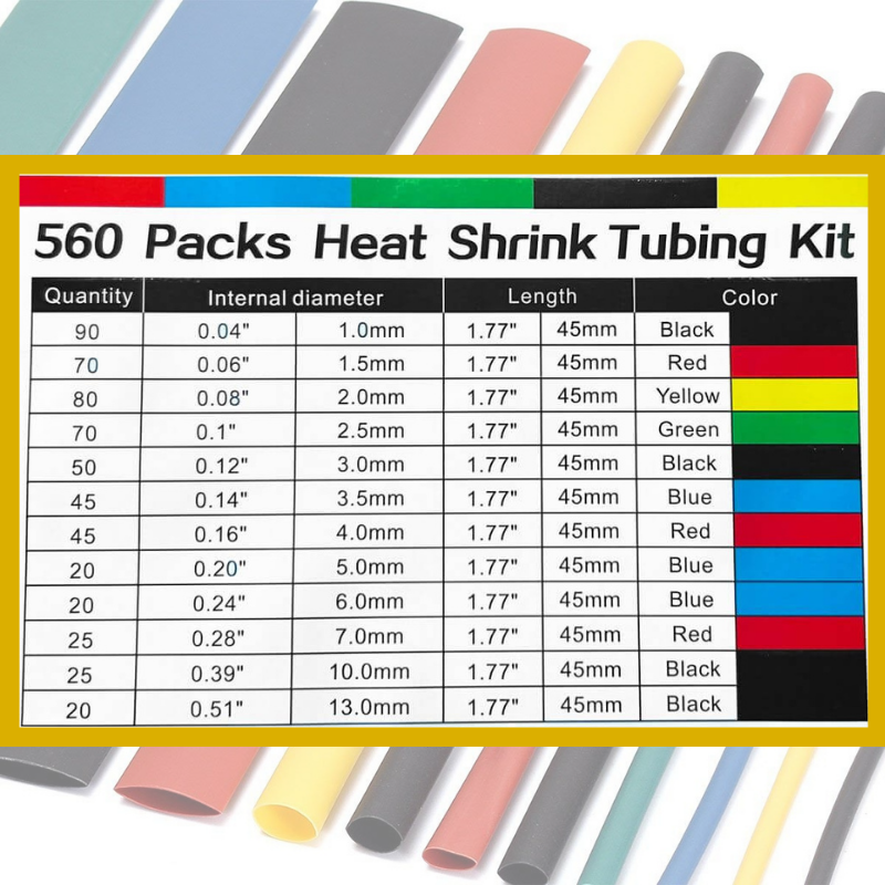 Set de 560 Tubos Termorretráctiles – Mangas Aislantes Multicolores para Reparación de Cables