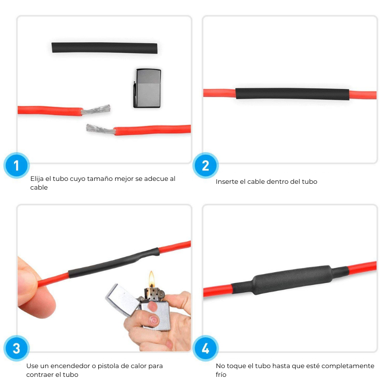 Set de 560 Tubos Termorretráctiles – Mangas Aislantes Multicolores para Reparación de Cables