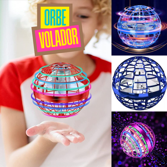 Orbe Volador con Luces LED – Flying Spinner Recargable | Pelota voladora mágica
