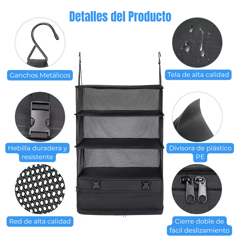 Organizador de Maletas Plegable y Colgante para Viajes