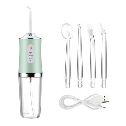 Irrigador Bucal Portátil – Limpieza Profunda, Encías Sanas y Frescas, Tecnología de Agua Pulsátil con Boquillas Intercambiables