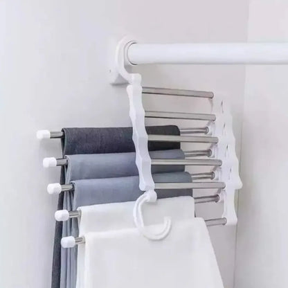 Percha Múltiple para Pantalones – Organizador de Armario | Ahorra Espacio y Mantén tu Ropa Ordenada
