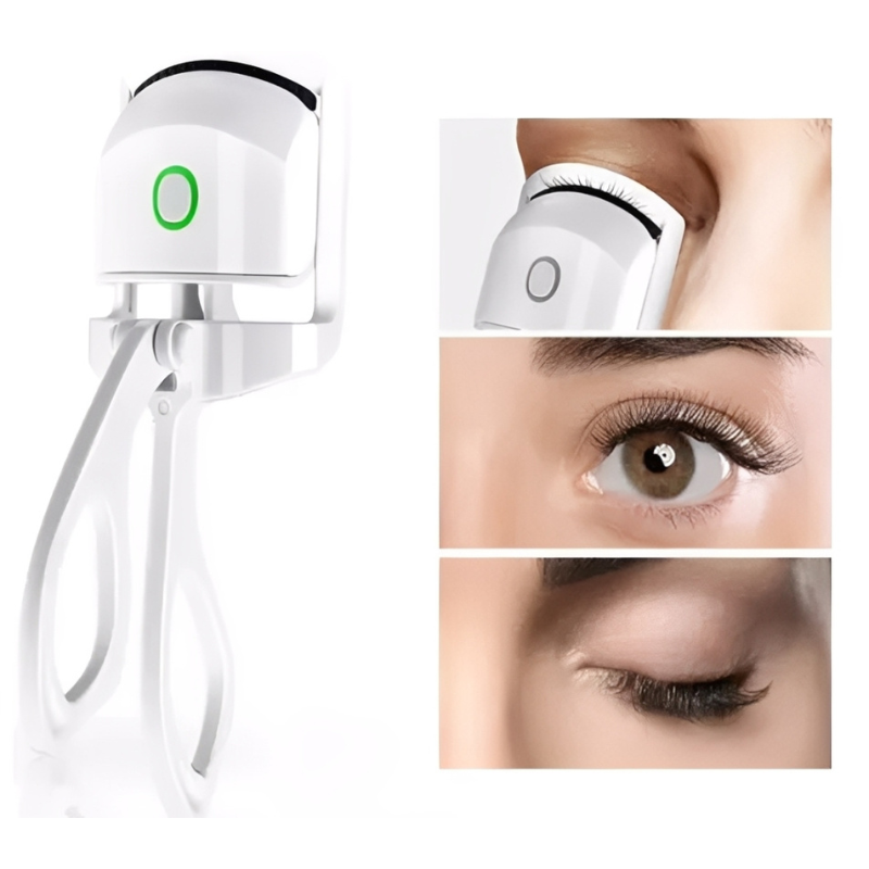 Rizador de Pestañas Eléctrico con Calefacción – 2 Niveles de Temperatura, Recargable USB Tipo C y Portátil