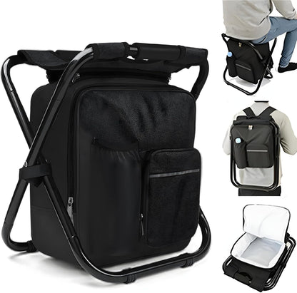 Silla Plegable con Bolsa Térmica – Conservadora Integrada para Camping, Pesca y Picnic