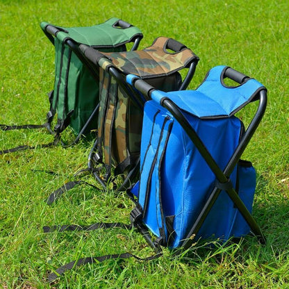 Silla Plegable con Bolsa Térmica – Conservadora Integrada para Camping, Pesca y Picnic