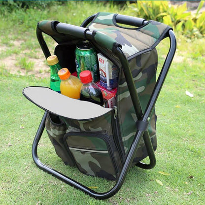 Silla Plegable con Bolsa Térmica – Conservadora Integrada para Camping, Pesca y Picnic